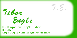 tibor engli business card